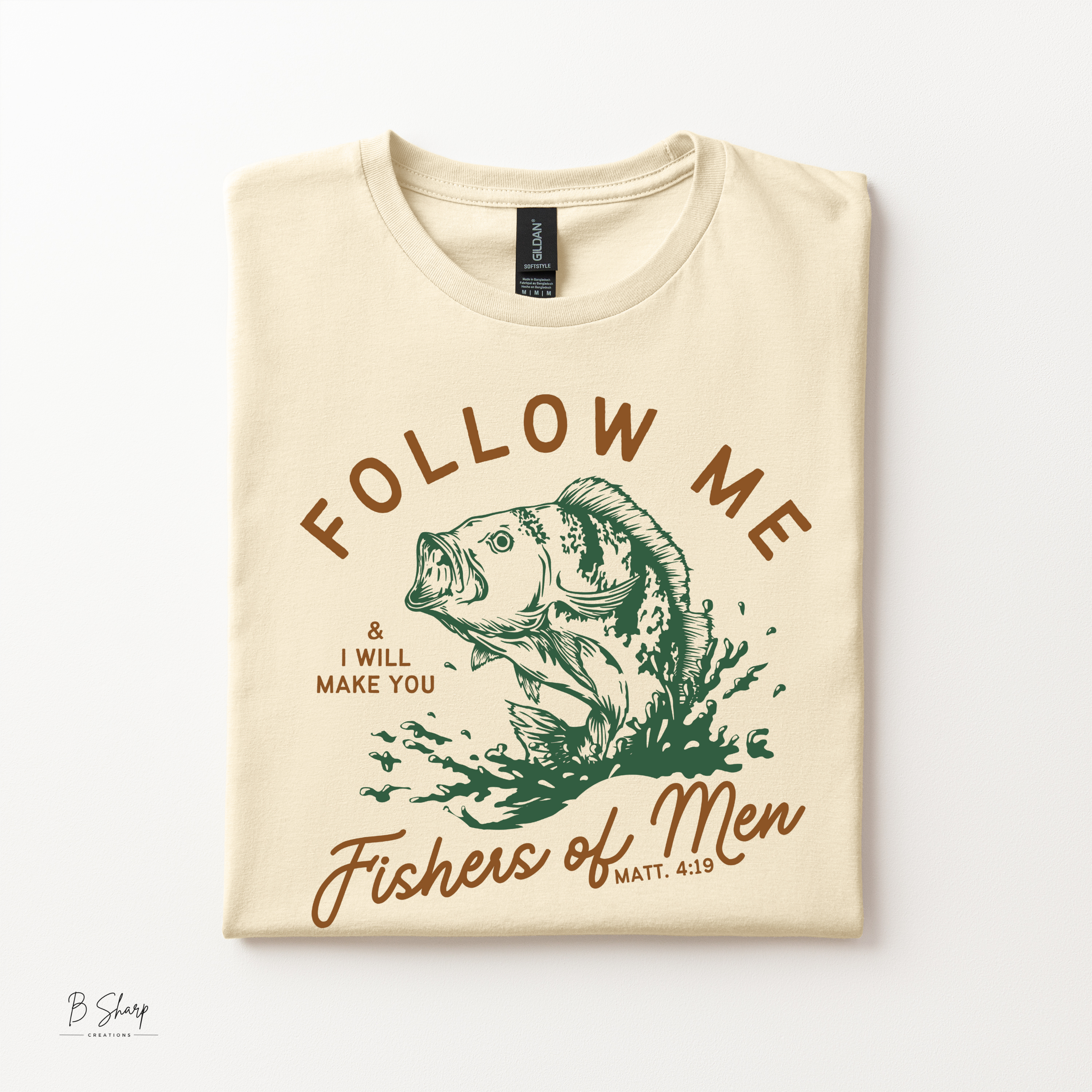 Fishers of Men Shirt | Matthew 4:19 Christian Tee