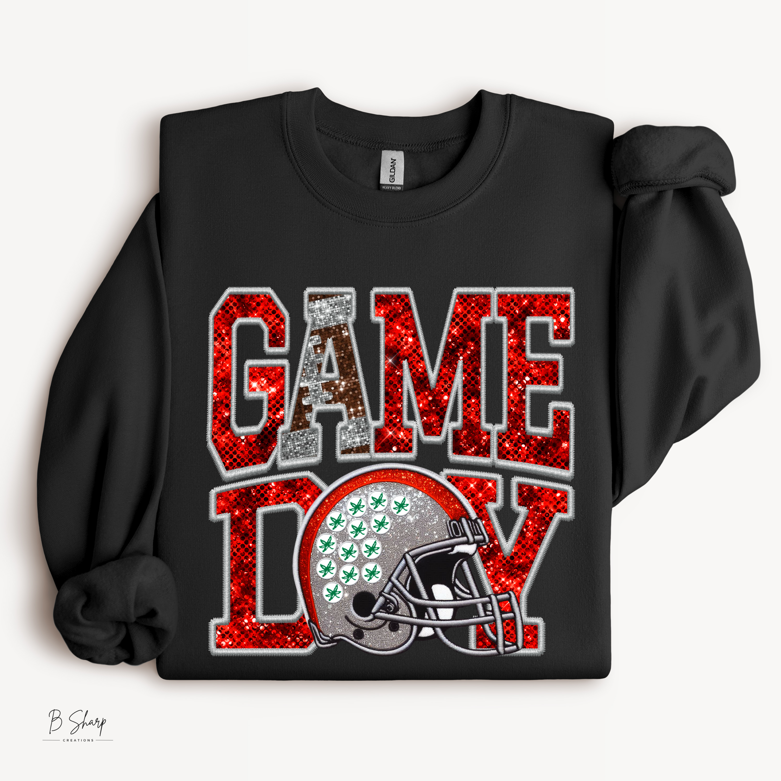 Game Day Faux Embroidery Shirt | Football Graphic Tee