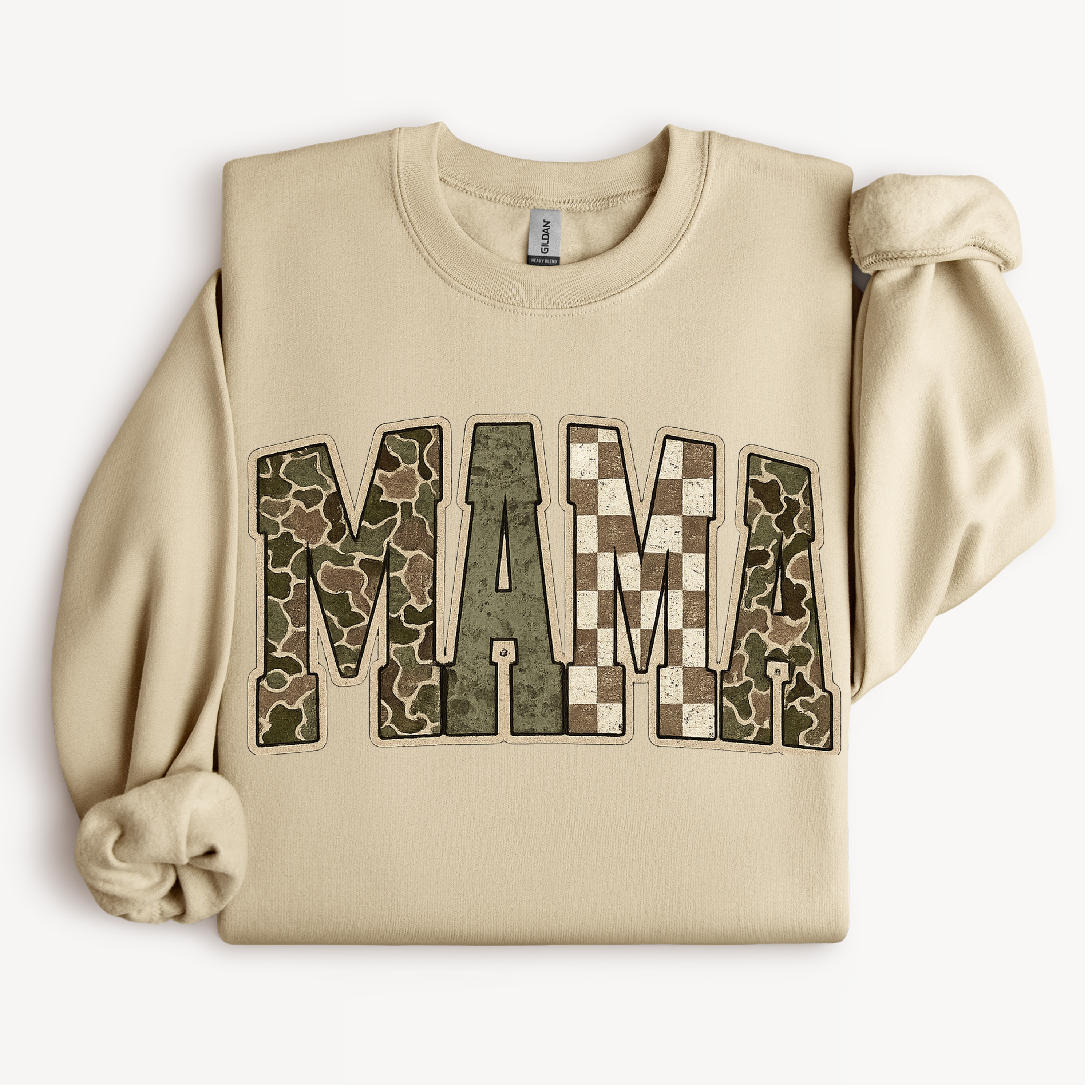 Camo Mama Shirt | Checkered Hunting Graphic Tee or Sweatshirt