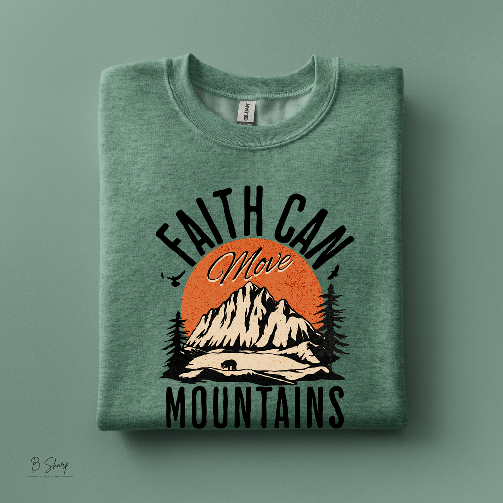 Faith Can Move Mountains Shirt | Christian Graphic Tee
