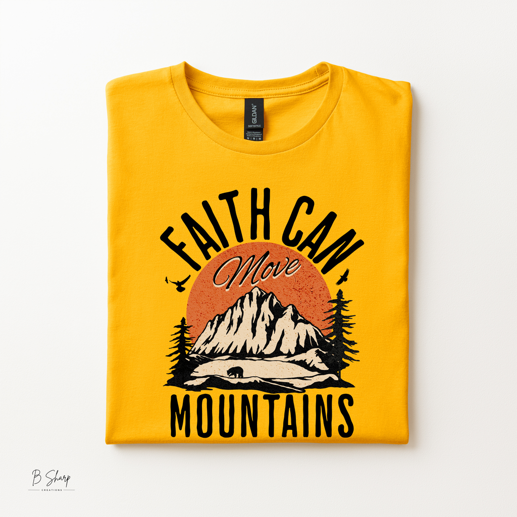Faith Can Move Mountains Shirt | Christian Graphic Tee