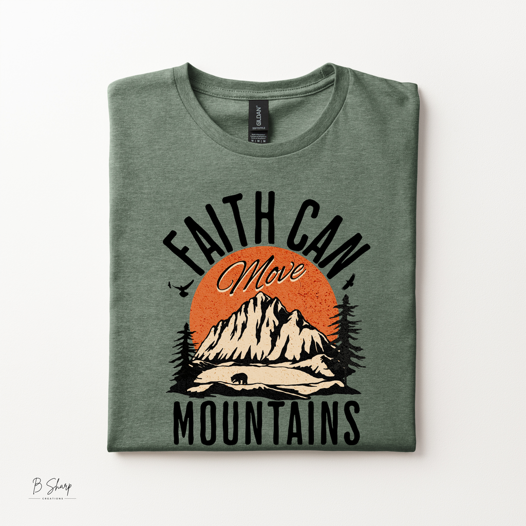 Faith Can Move Mountains Shirt | Christian Graphic Tee