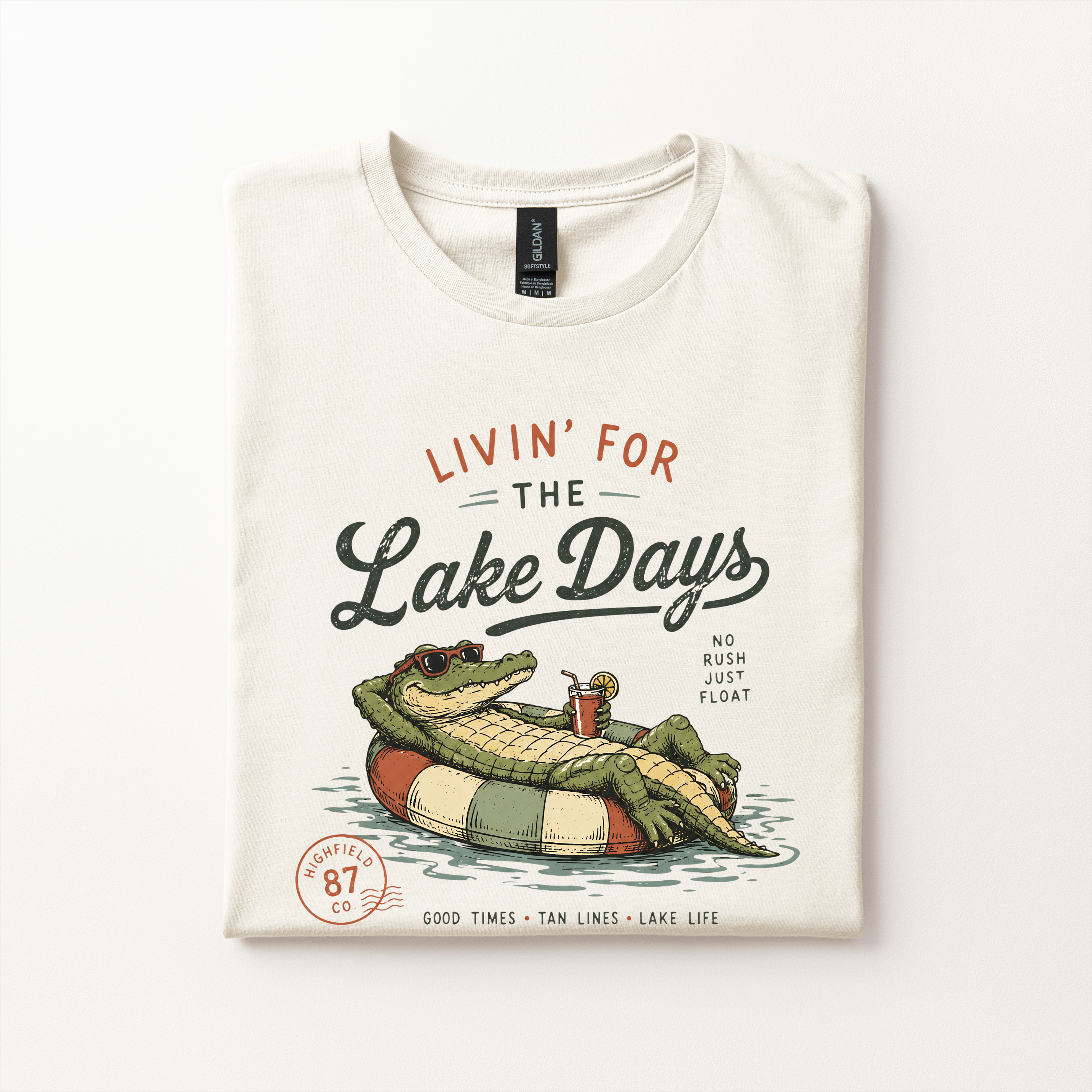 Livin’ for the Lake Days Shirt | Funny Alligator Lake Graphic Tee