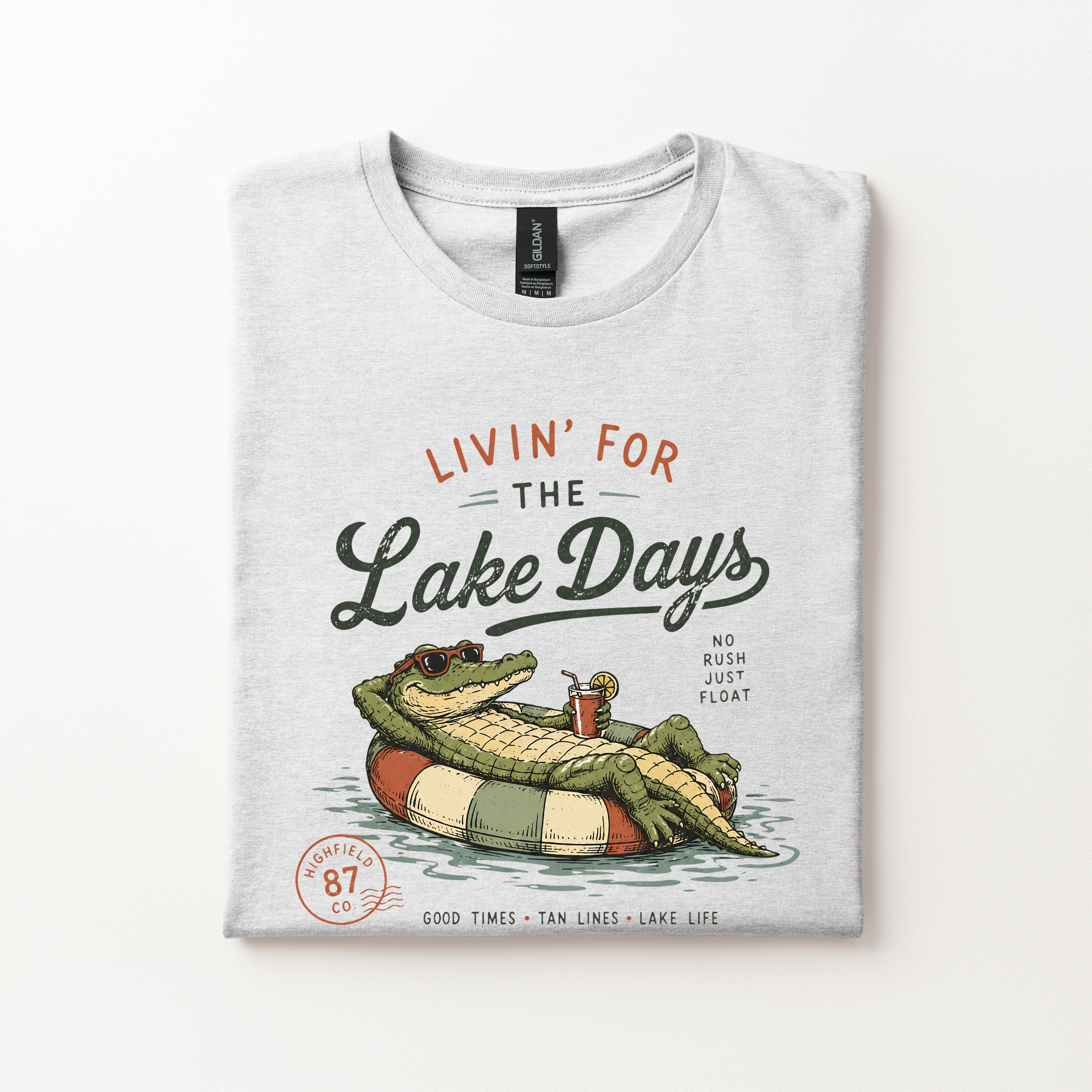 Livin’ for the Lake Days Shirt | Funny Alligator Lake Graphic Tee